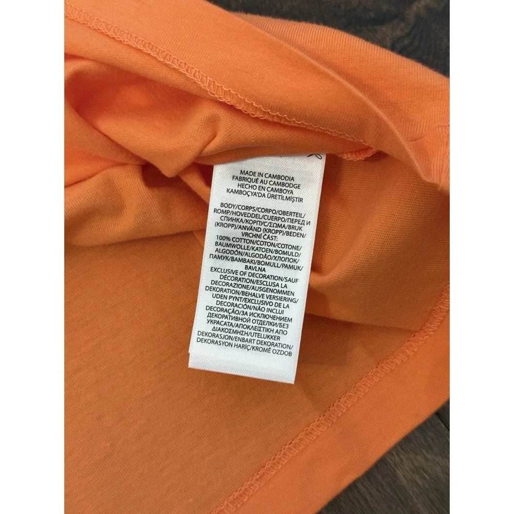 Polo Ralph Lauren Mens Classic Fit Orange Short Sleeve Tee Shirt Blue Pony XS